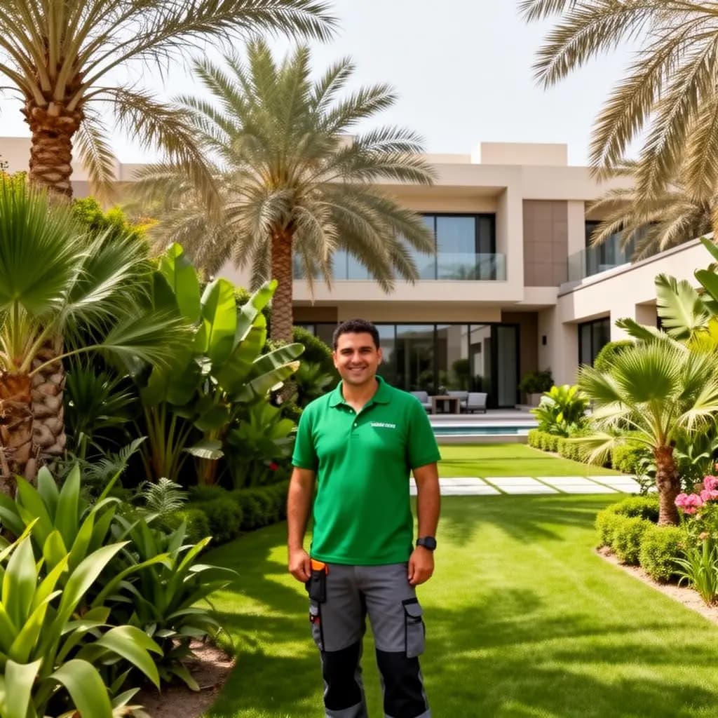 Expert gardener providing garden maintenance in Dubai