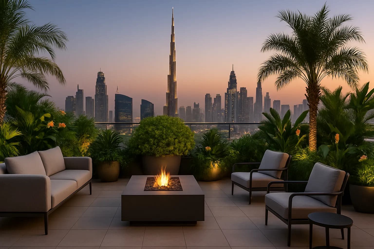Rooftop Garden Design in Dubai, Ideas, Plants & Costs