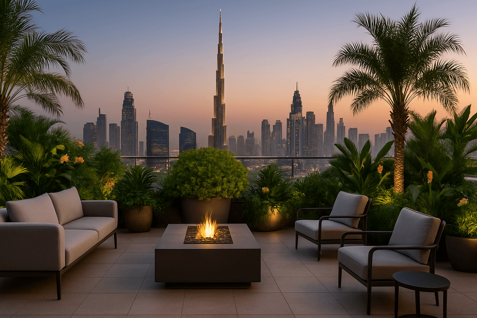 Rooftop Garden Design in Dubai, Ideas, Plants & Costs